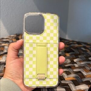 Lime Green Checkered Walli Phone Case